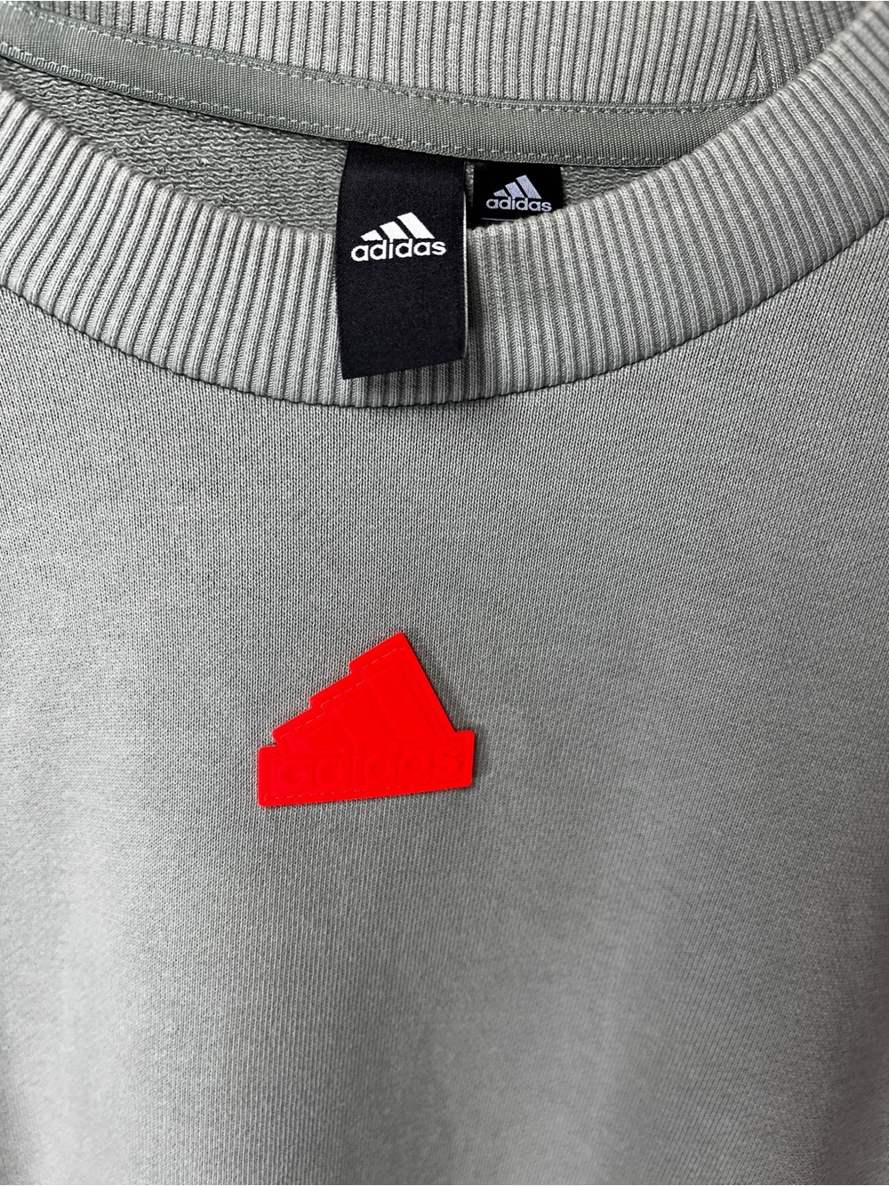 Adidas Sage Green Essentials Crewneck Sweatshirt - Picture 2 of 4